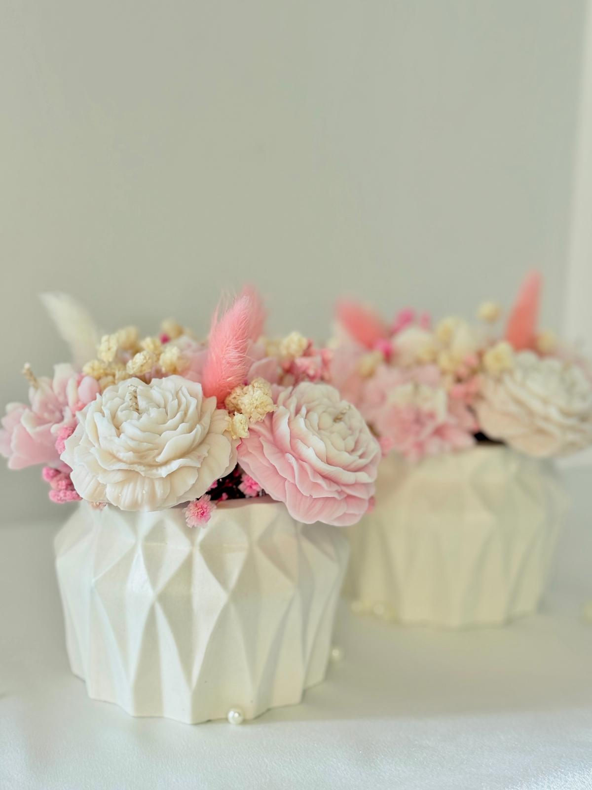 Emiflowers™ Vaso con bouquet di candele